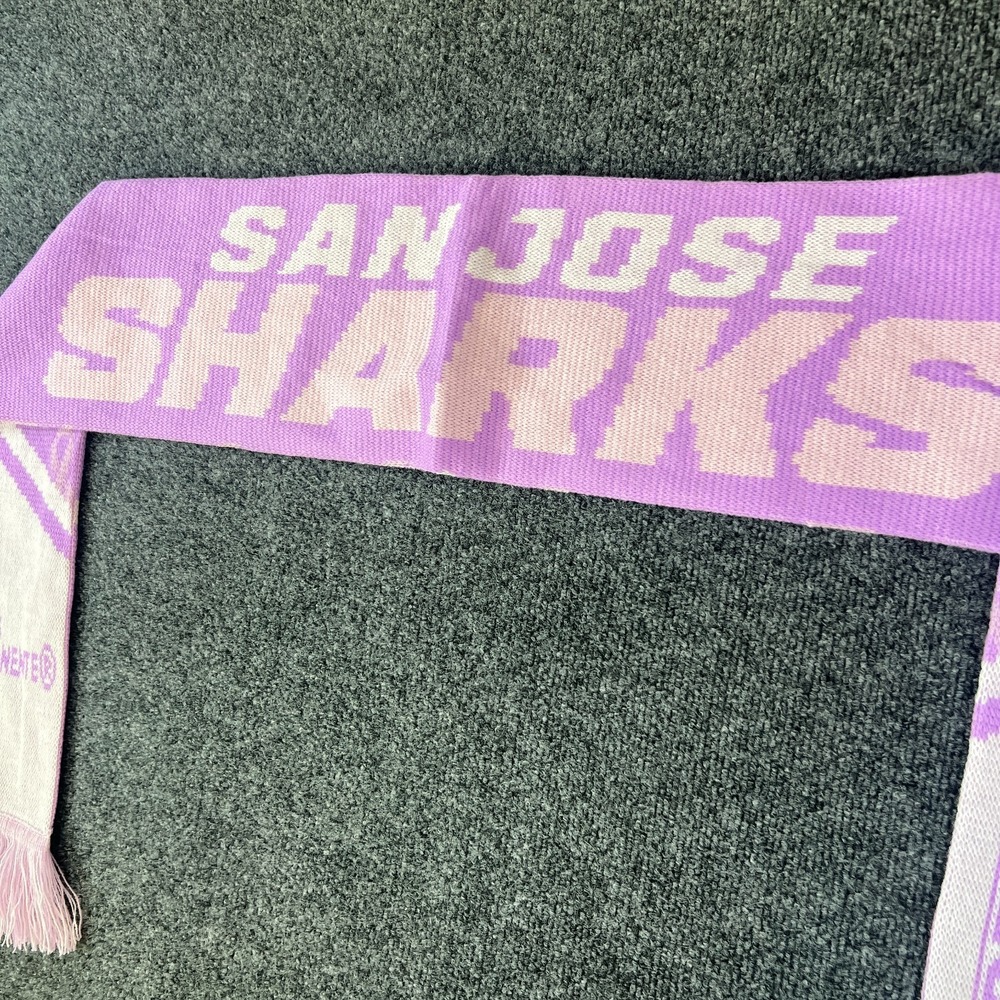 Idegy San Jose Sharks NHL Ice Hockey Fights Cancer Scarf Womens 60" Pink Acrylic